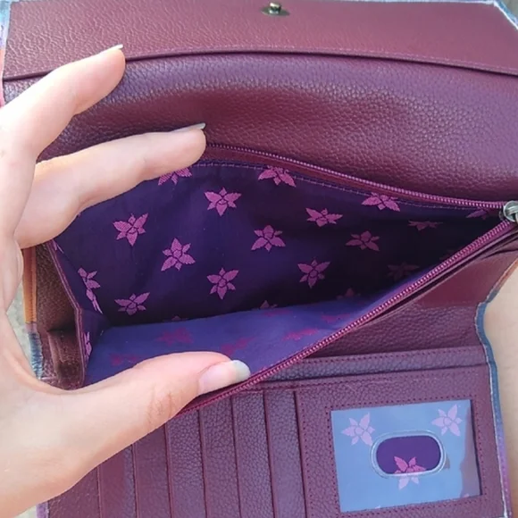 Anuschka London Sunset Handpainted  Leather Wallet - Picture 7 of 12